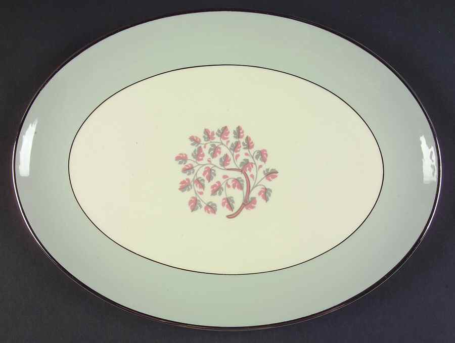 Twilight (Platinum) 14" Oval Serving Platter by Flintridge-1
