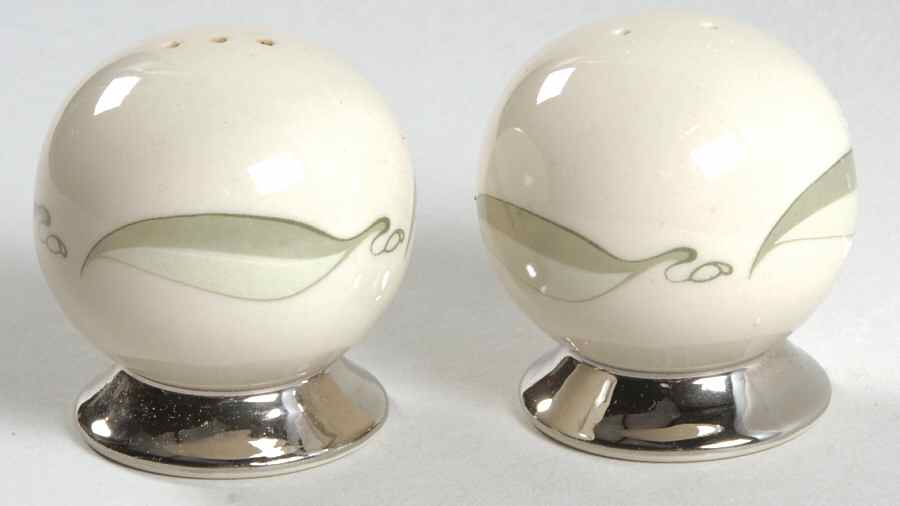 Valinda Leaf Light Green (Rim & Coupe) Salt & Pepper Set by Flintridge-1
