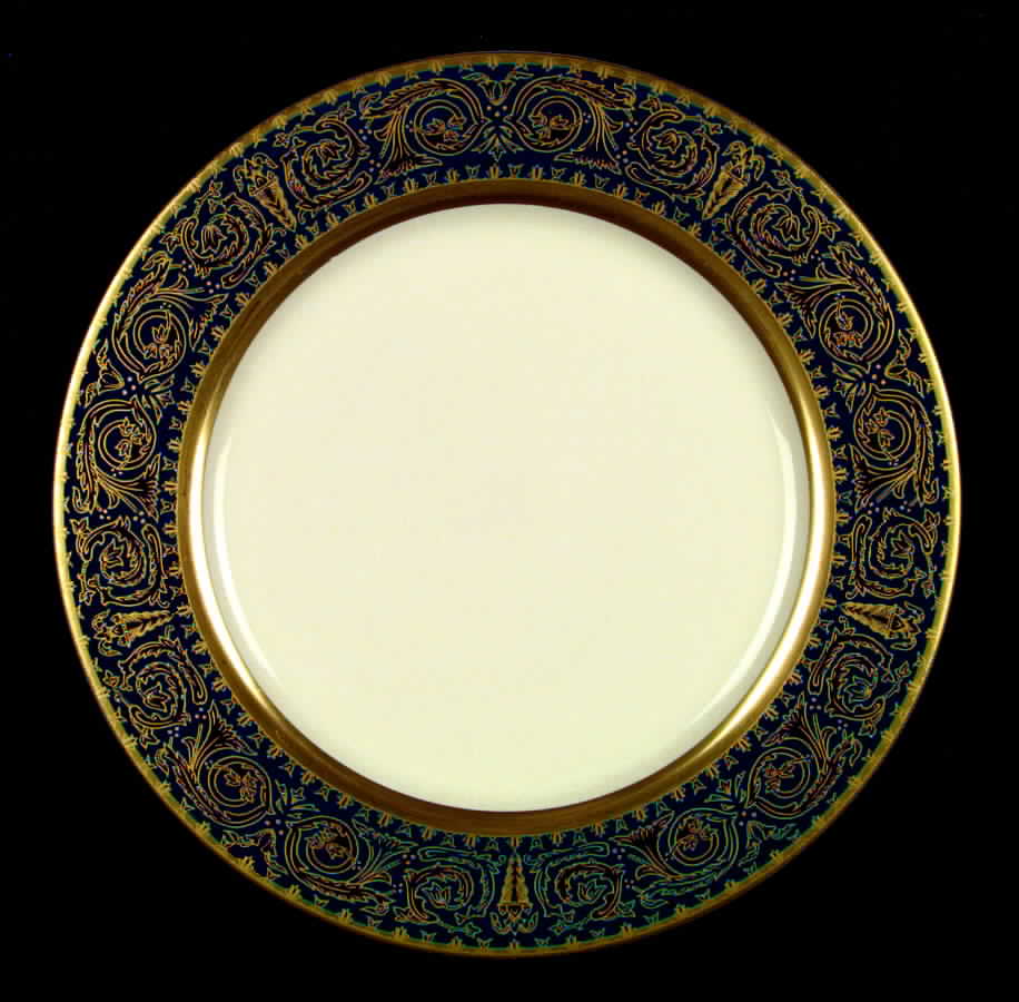 Vienna Cobalt Blue Dinner Plate by Flintridge-1