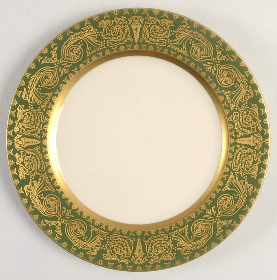 Vienna Spanish Green Bread & Butter Plate by Flintridge-1