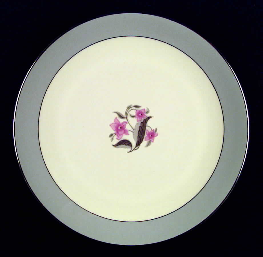 Vista Gray (Rim & Coupe) Coupe Dinner Plate by Flintridge-1