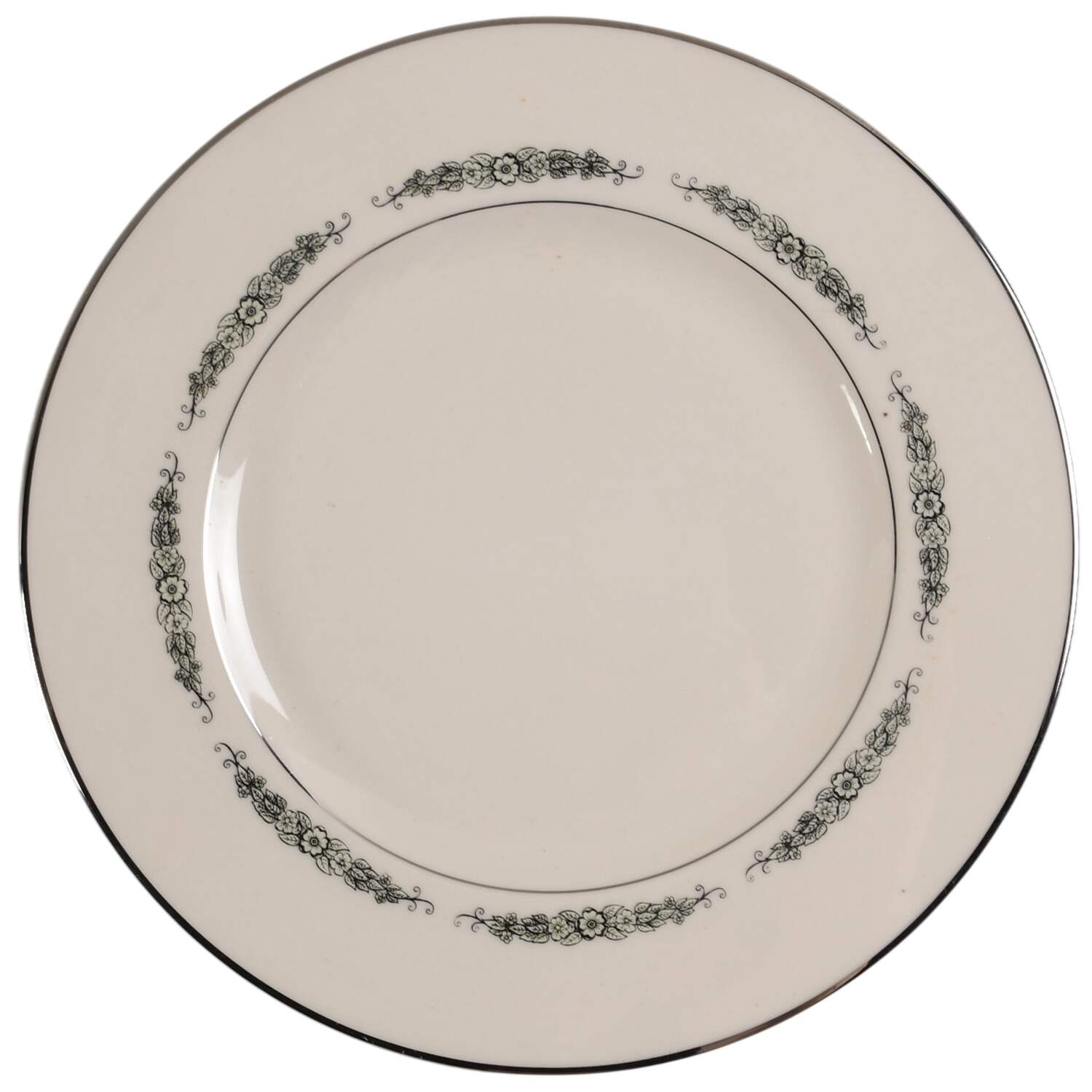 Winter Rose (Rim & Coupe) Salad Plate by Flintridge-1