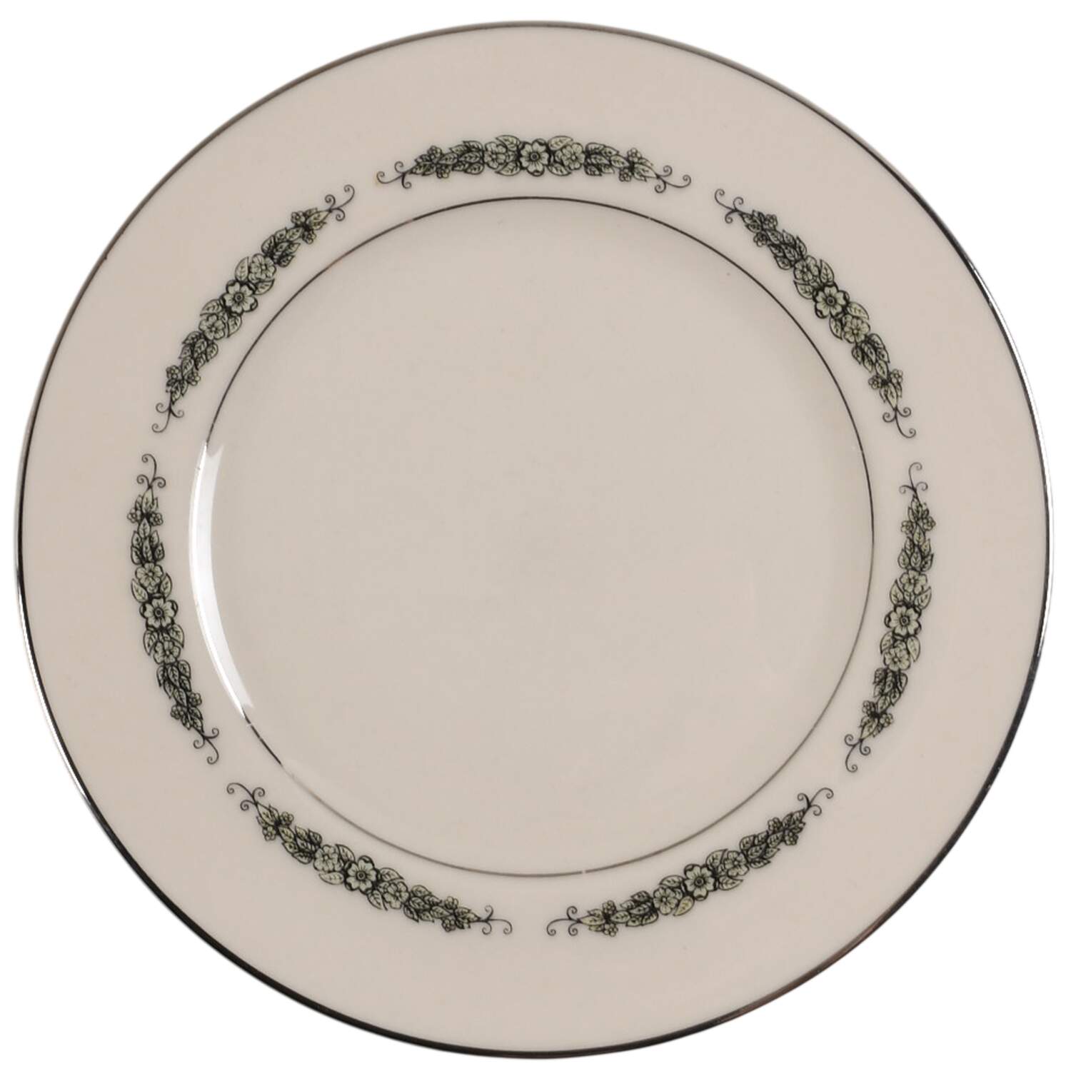 Winter Rose (Rim & Coupe) Bread & Butter Plate by Flintridge-1