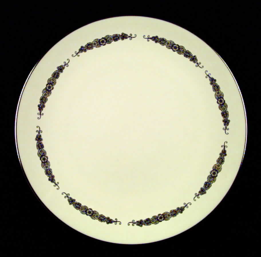 Winter Rose (Rim & Coupe) Coupe Dinner Plate by Flintridge-1