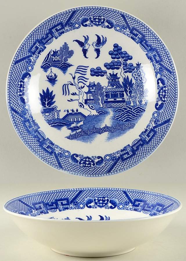 Blue Willow 9" Round Vegetable Bowl by Flair-1