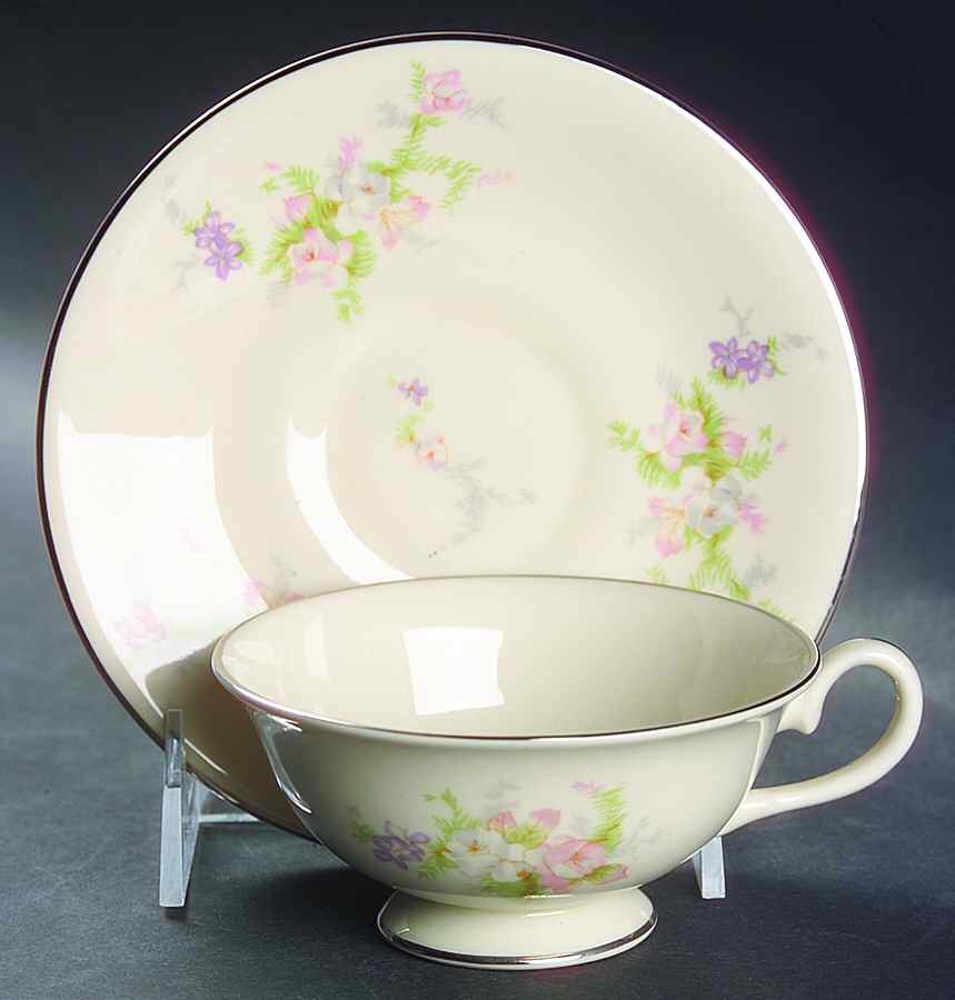 Heirloom Footed Cup & Saucer Set by Fleetwood-1