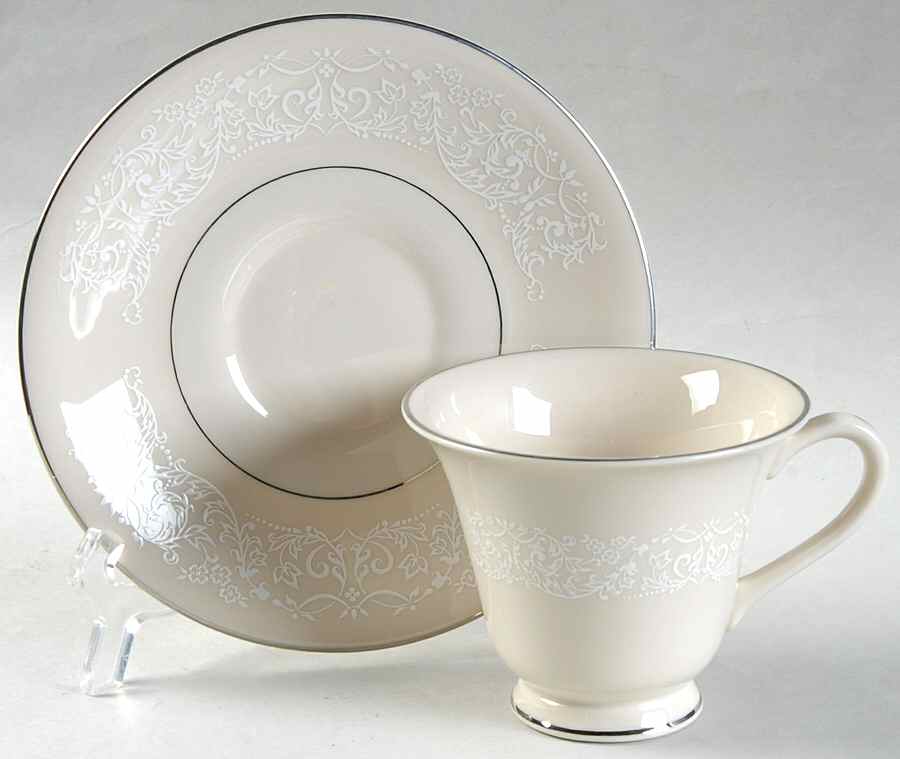 Queen's Lace Footed Cup & Saucer Set by Fleetwood-1