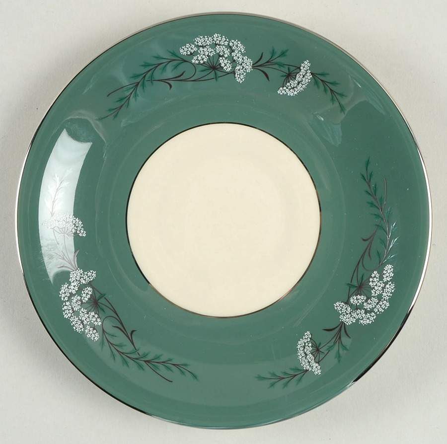 Queen's Lace Green Saucer by Fleetwood-1
