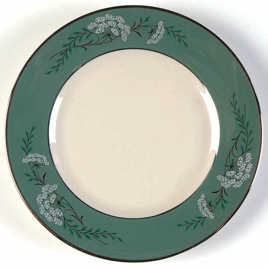 Queen's Lace Green Bread & Butter Plate by Fleetwood-1