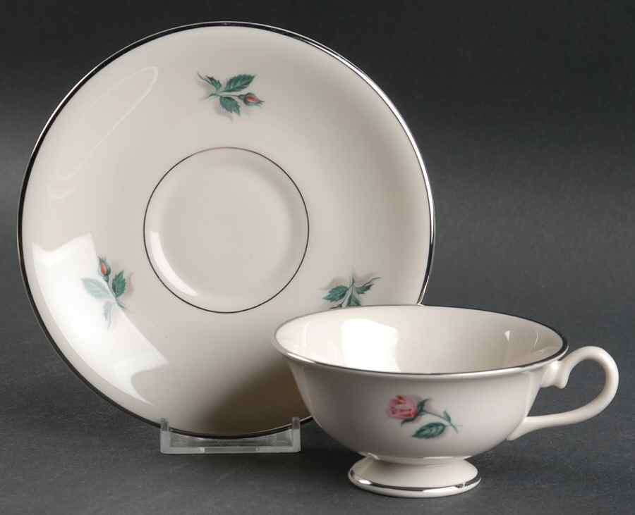 Sweetheart Rosebud Footed Cup & Saucer Set by Fleetwood-1