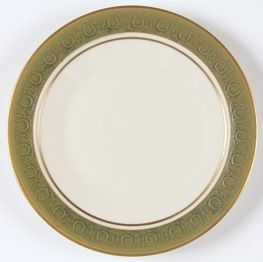 Antique Green Bread & Butter Plate by Franciscan-1