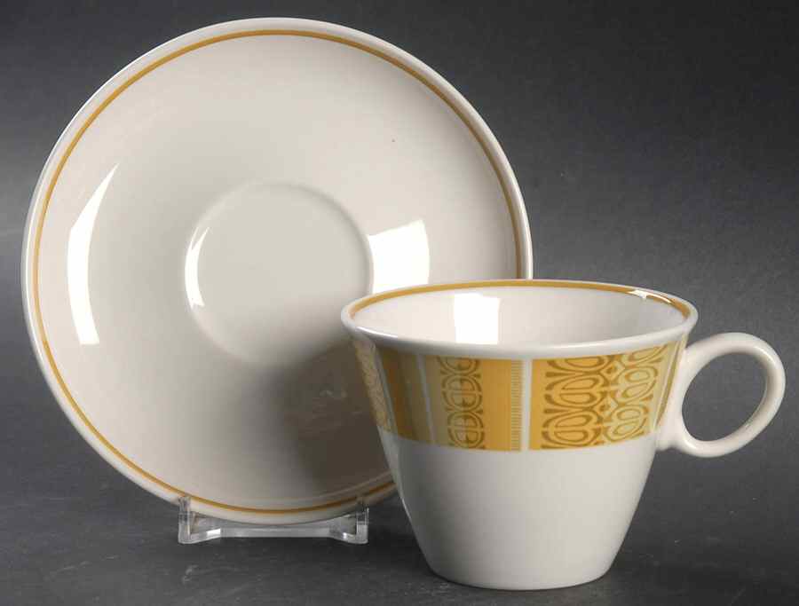 Antigua Flat Cup & Saucer Set by Franciscan-1