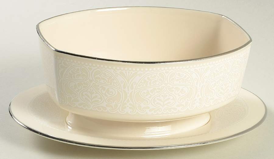 Applique Gravy Boat & Underplate by Franciscan-1