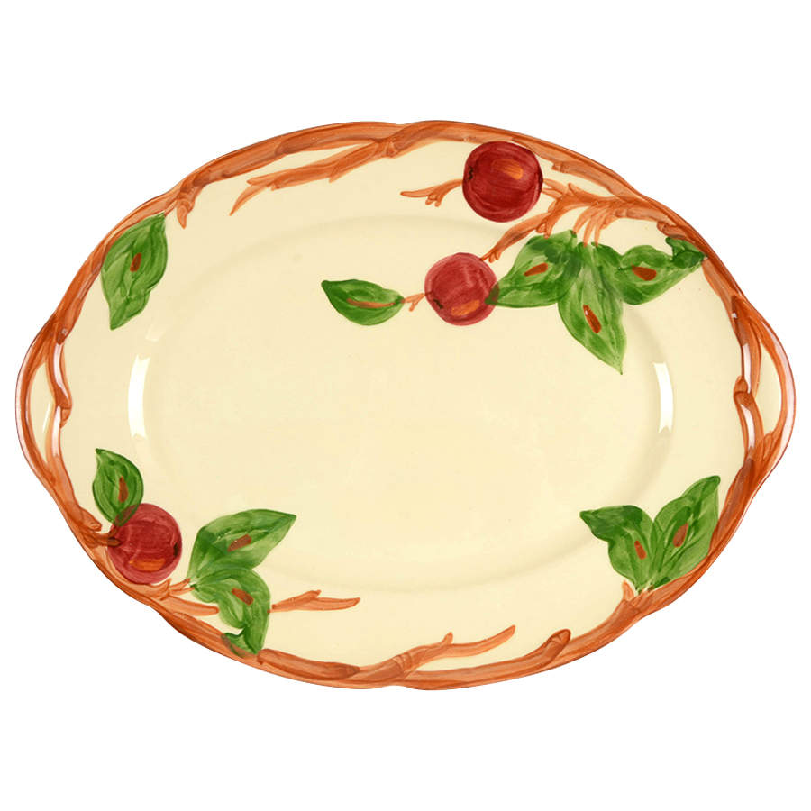 Apple (USA Backstamp) 13" Oval Serving Platter by Franciscan-1