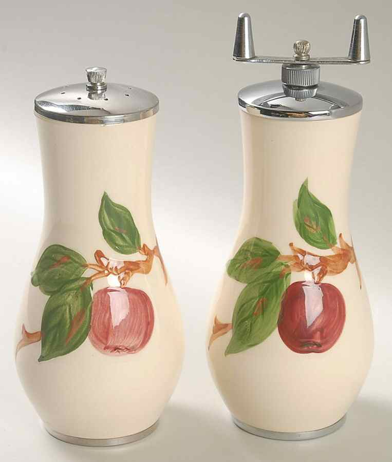 Apple (USA Backstamp) Bulbous Salt & Pepper Mill by Franciscan-1