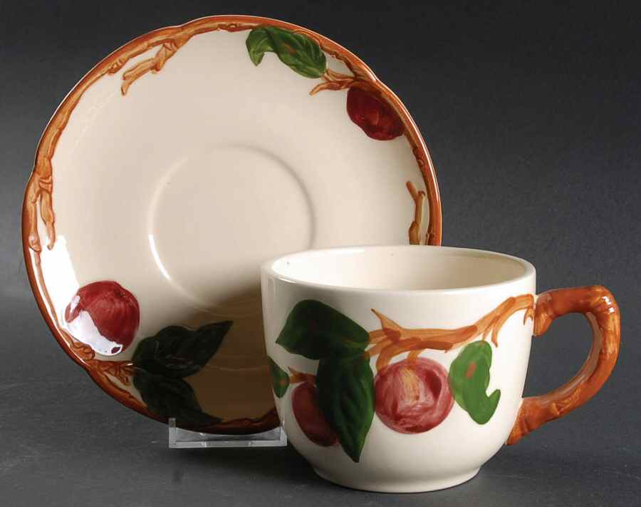 Apple (USA Backstamp) Oversized Cup & Saucer Set by Franciscan-1