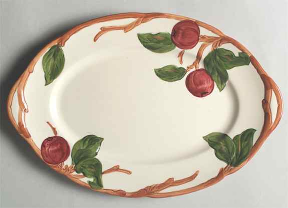 Apple (USA Backstamp) 12" Oval Serving Platter by Franciscan-1