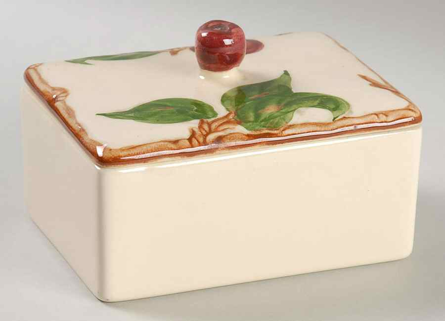 Apple (USA Backstamp) Cigarette Box & Lid by Franciscan-1