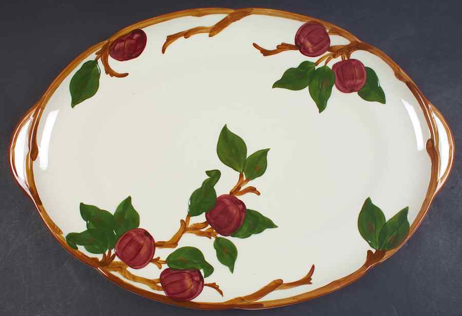 Apple (USA Backstamp) 19" Oval Serving Platter by Franciscan-1