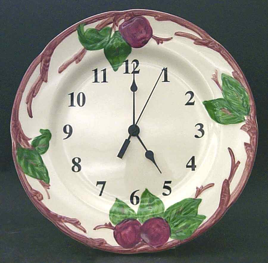 Apple (USA Backstamp) 1-2" depth  Clock Plate HC by Franciscan-1