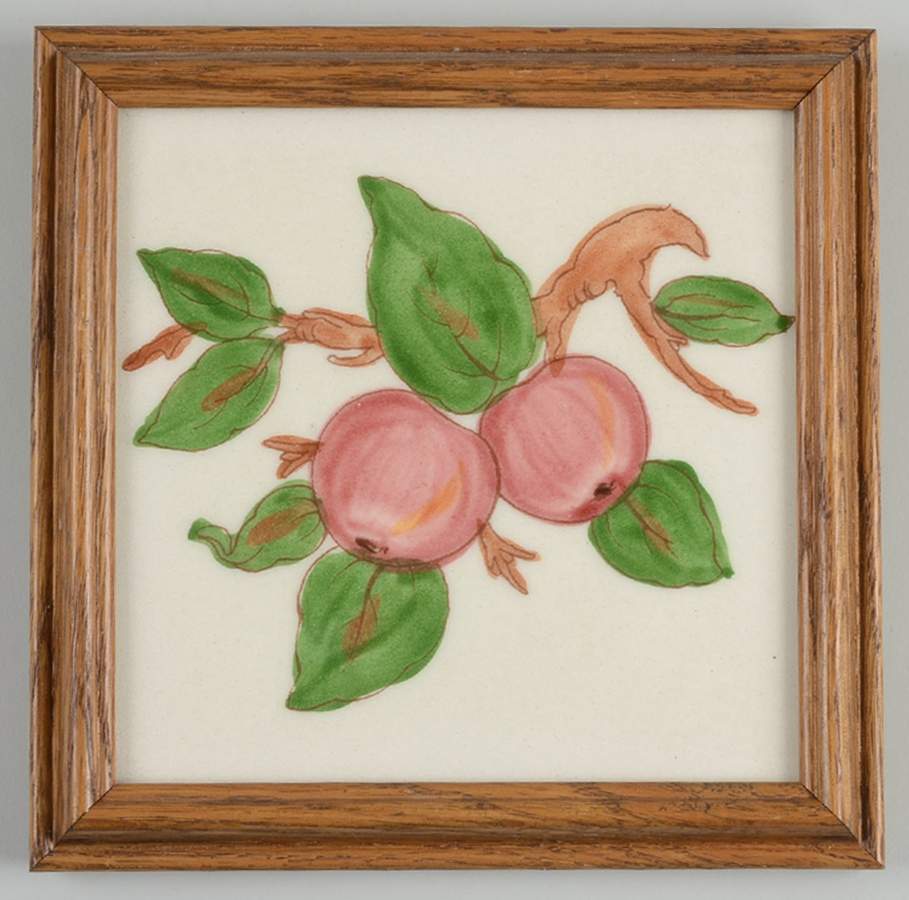 Apple (USA Backstamp) Square Tea Tile Framed by Franciscan-1