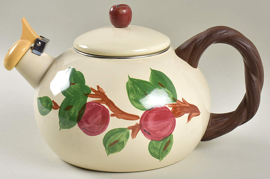 Apple (England Backstamp) Individual Metal Kettle & Lid by Franciscan-1
