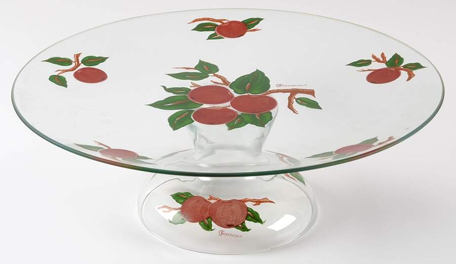 Apple (England Backstamp) 12" Glassware Cake Stand by Franciscan-1