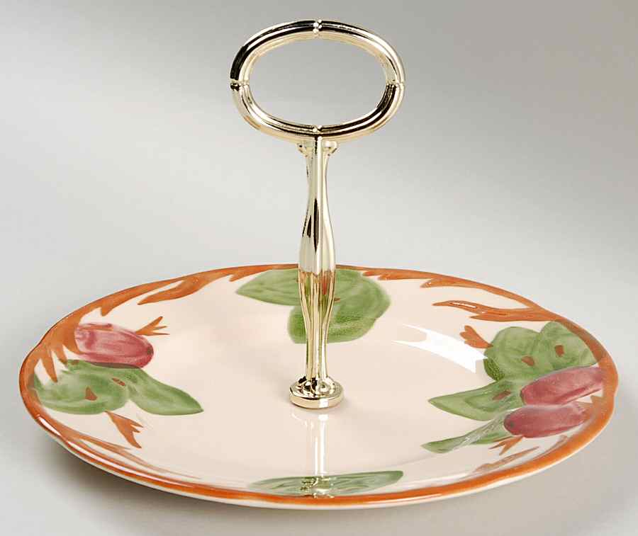 Apple (England Backstamp) Round Serving Plate with Handle (SP) by Franciscan-1