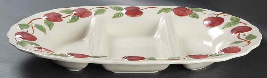 Apple (England Backstamp) 17" 3D Divided Dish by Franciscan-1
