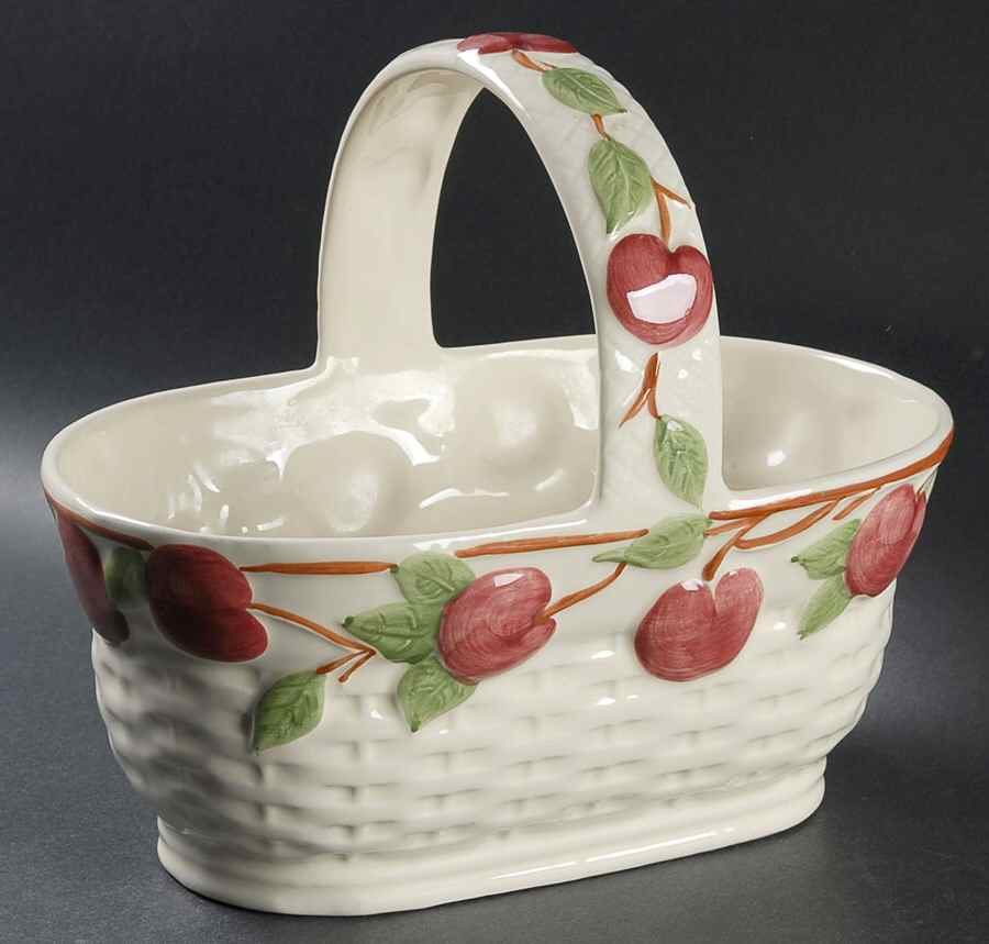 Apple (England Backstamp) Medium Basket with Handle by Franciscan-1