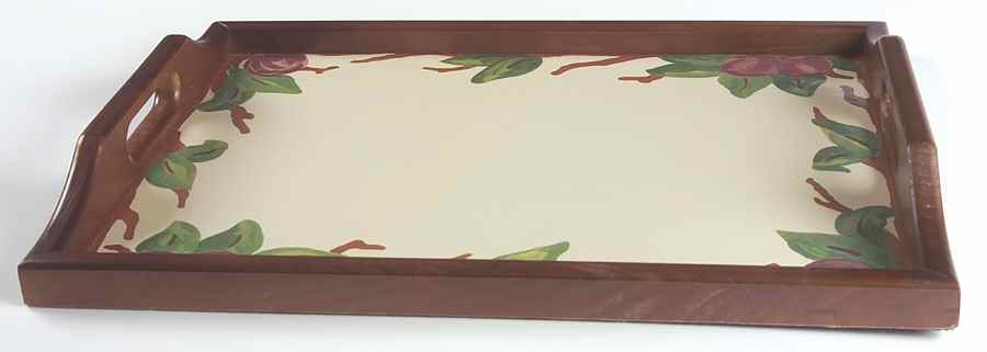 Apple (England Backstamp) Rectangular Wood Tray by Franciscan-1