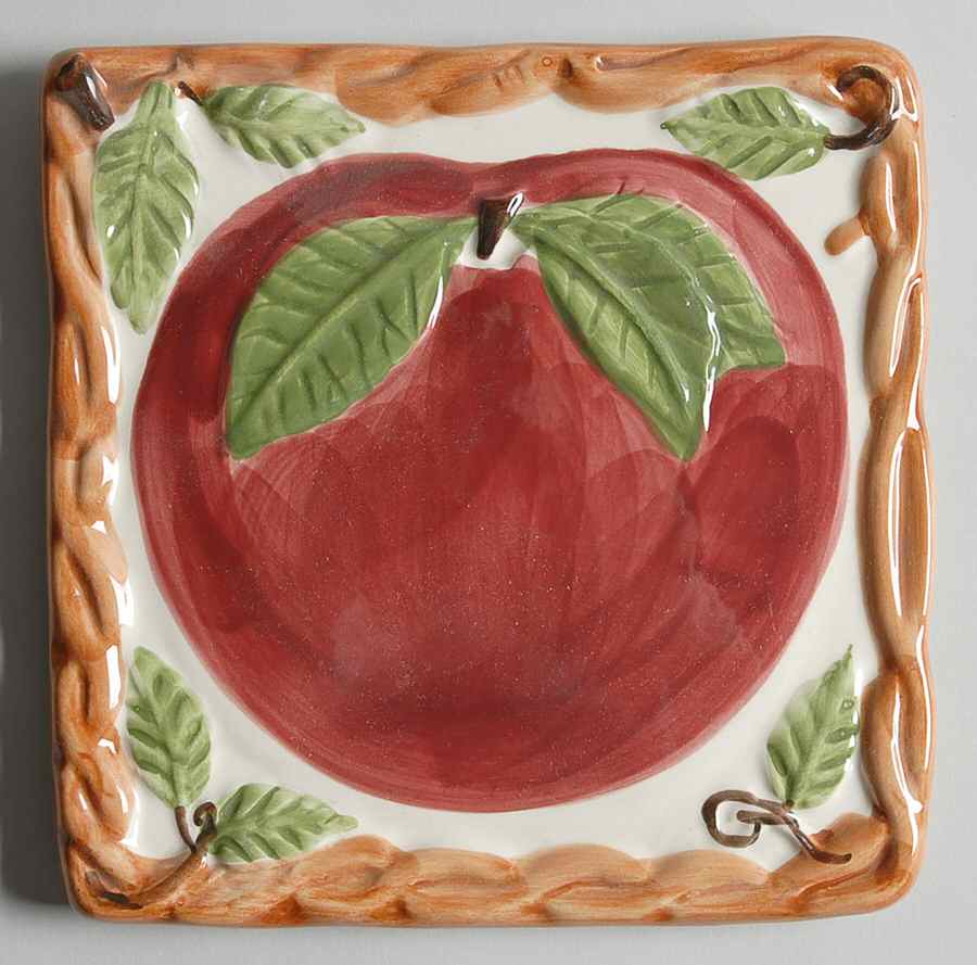 Apple (England Backstamp) Sculpted Trivet by Franciscan-1