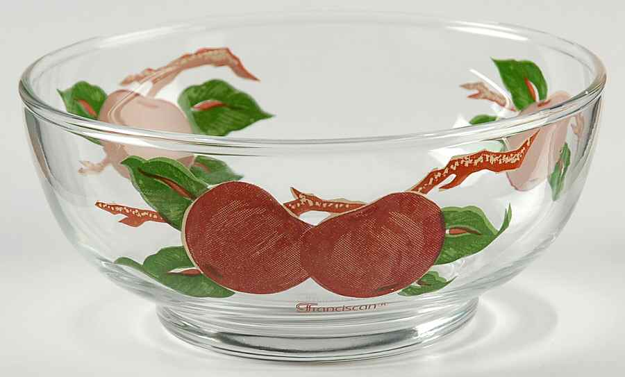 Apple (England Backstamp) Glassware Fruit Bowl by Franciscan-1