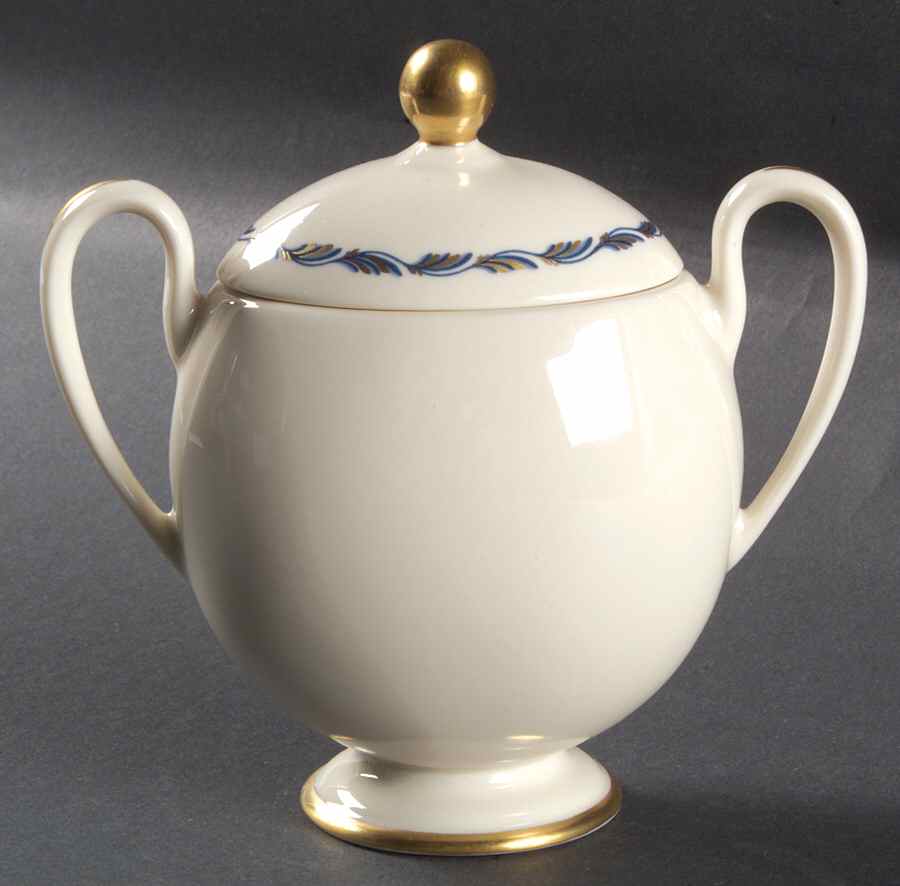 Arcadia Blue Sugar Bowl & Lid by Franciscan-1