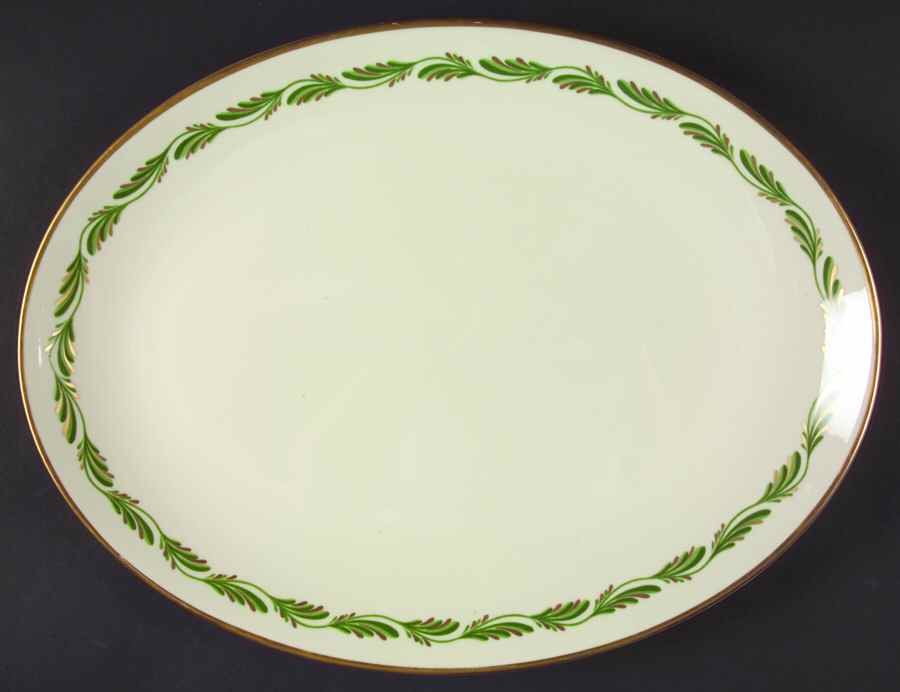 Arcadia Green 16" Oval Serving Platter by Franciscan-1