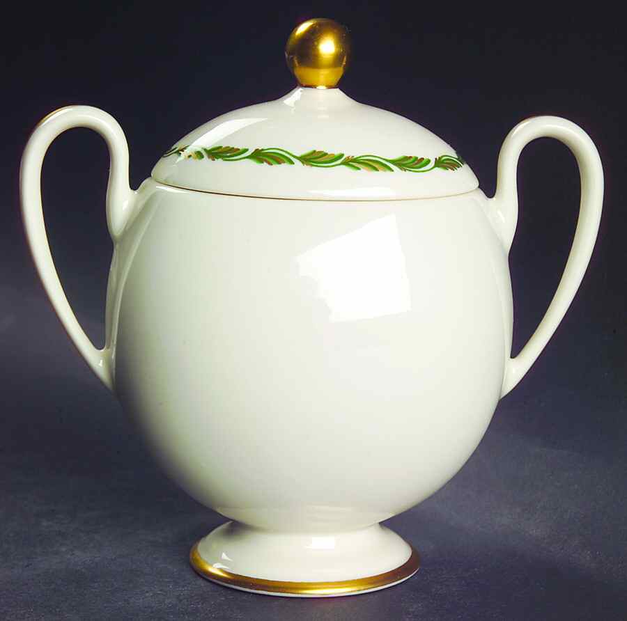 Arcadia Green Sugar Bowl & Lid by Franciscan-1