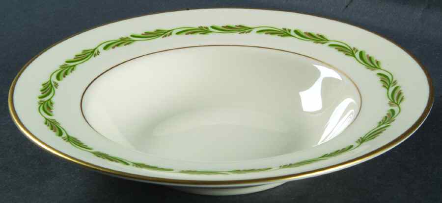 Arcadia Green Rim Fruit/Dessert (Sauce) Bowl by Franciscan-1