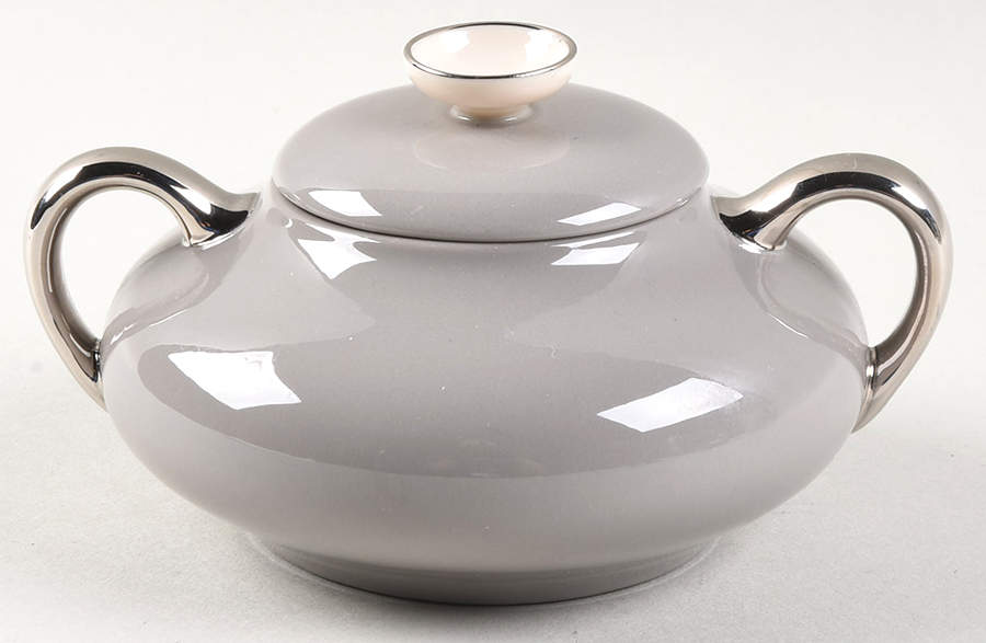 Birchbark (Platinum Trim) Sugar Bowl & Lid by Franciscan-1