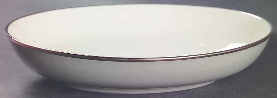 Birchbark (Platinum Trim) 8" Oval Vegetable Bowl by Franciscan-1