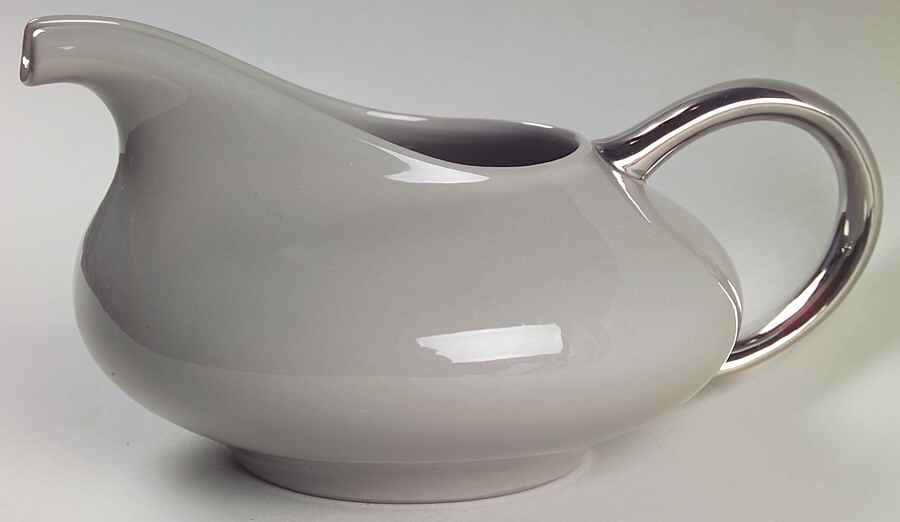 Birchbark (Platinum Trim) Gravy Boat by Franciscan-1