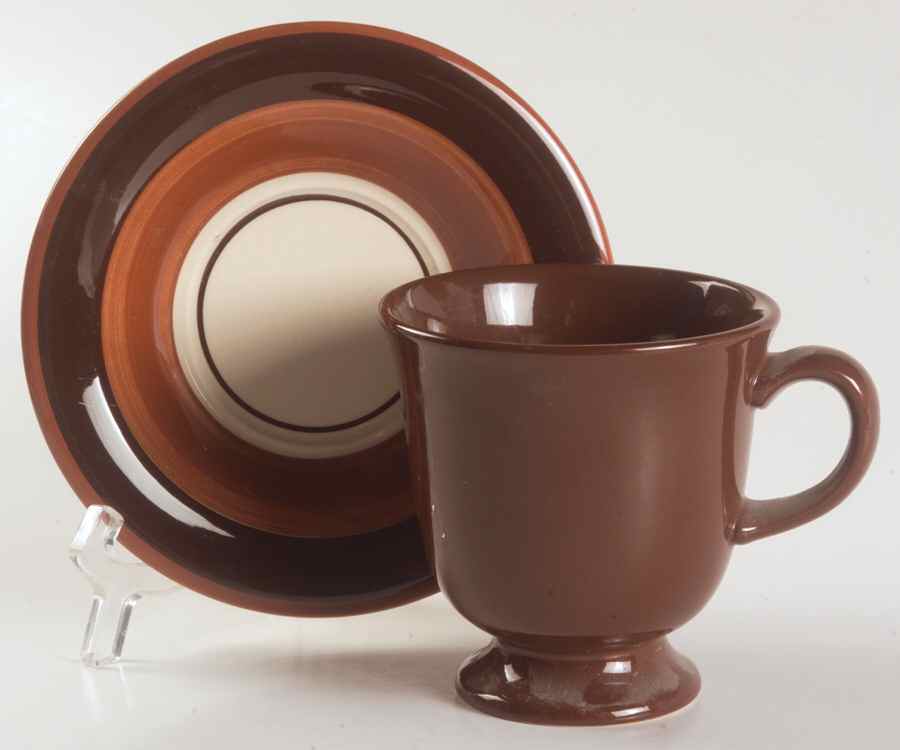 Bittersweet Footed Cup & Saucer Set by Franciscan-1