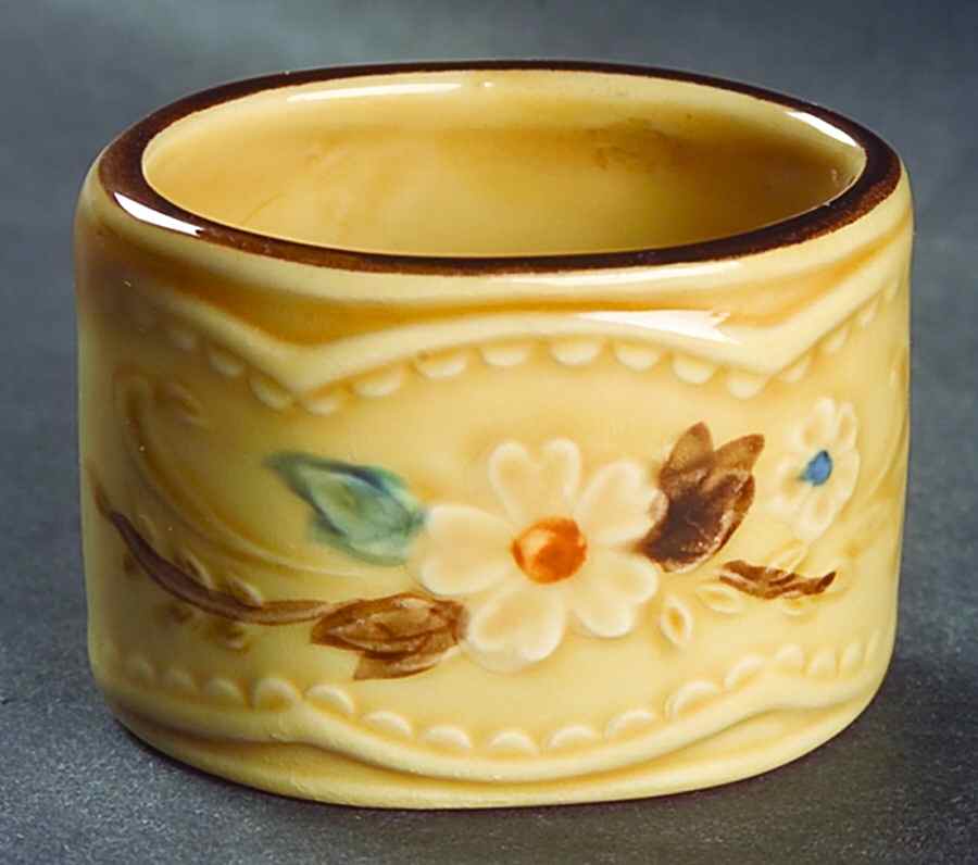 Bouquet (Tan Background) Napkin Ring by Franciscan-1