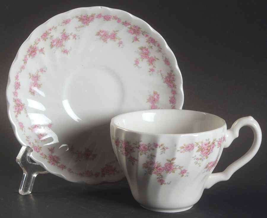 Brides Bouquet Flat Cup & Saucer Set by Franciscan-1