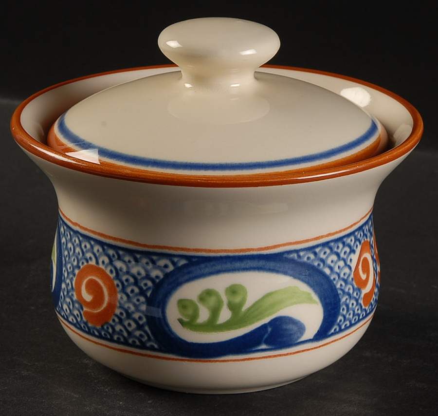Calypso Sugar Bowl & Lid by Franciscan-1