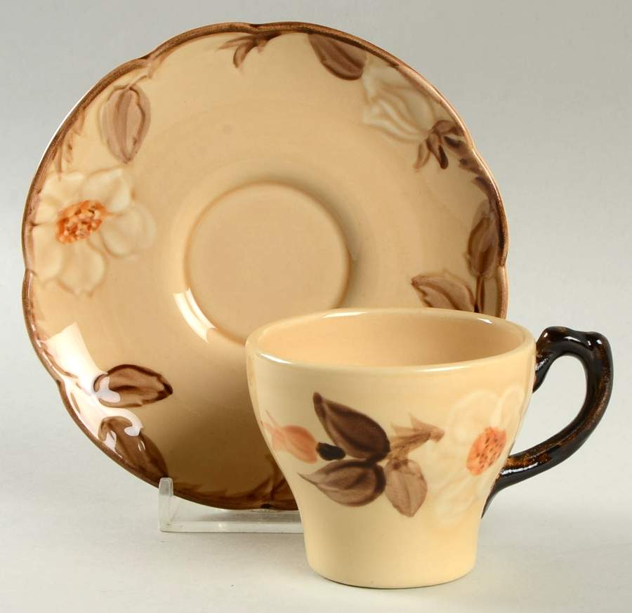 Cafe Royal Flat Demitasse Cup & Saucer Set by Franciscan-1