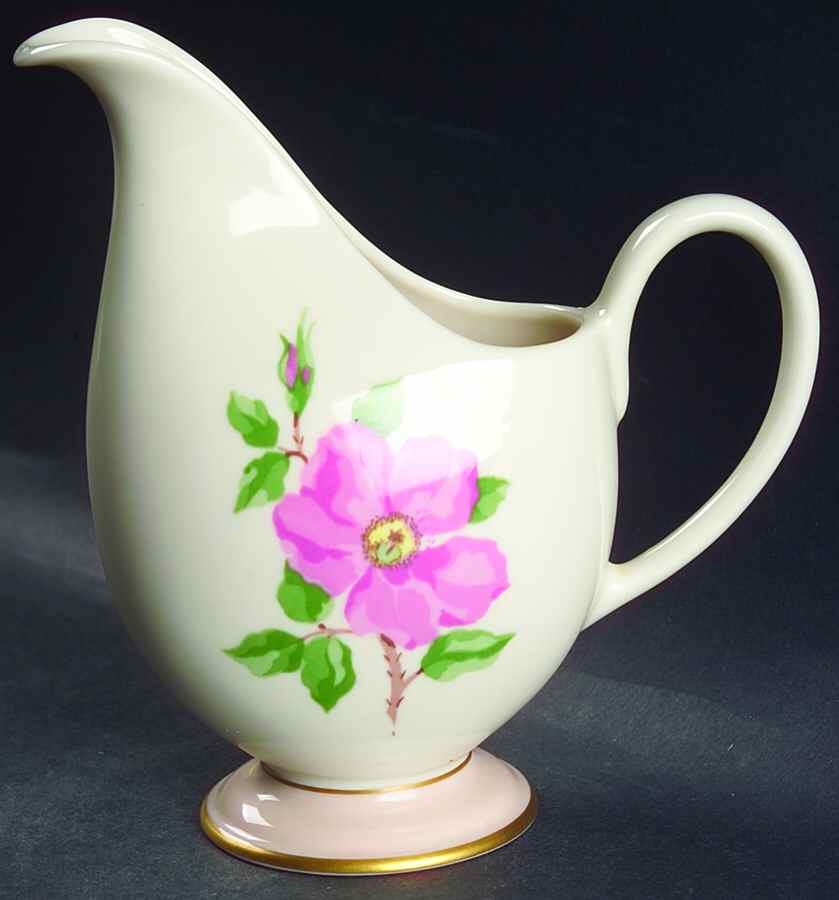 Cherokee Rose (Thin Gold Band, Palomino Shape) Creamer by Franciscan-1