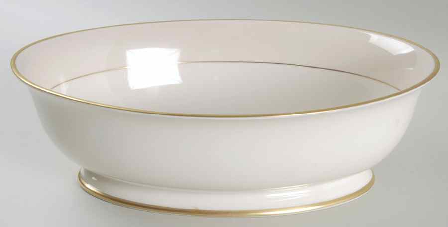 Cherokee Rose (Thin Gold Band, Palomino Shape) 9" Oval Vegetable Bowl by Franciscan-1