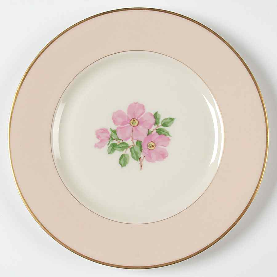 Cherokee Rose (Thin Gold Band, Palomino Shape) Salad Plate by Franciscan-1