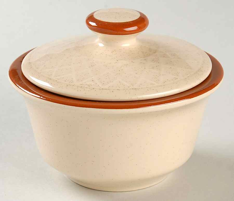Chestnut Weave Sugar Bowl & Lid by Franciscan-1