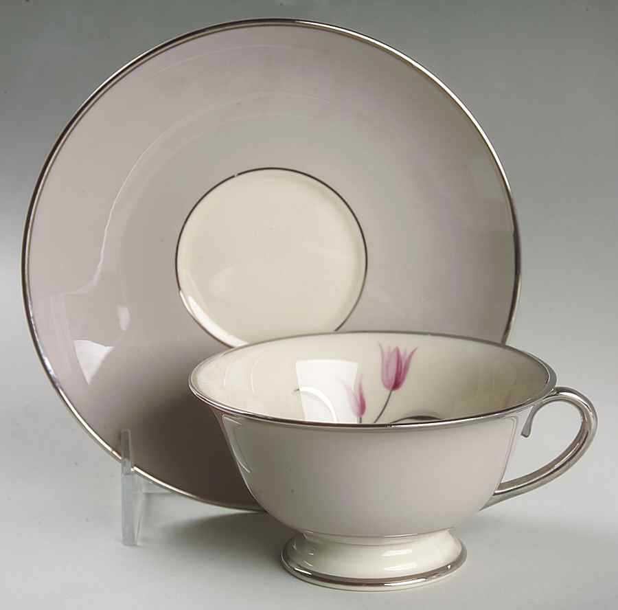 Claremont Footed Cup & Saucer Set by Franciscan-1